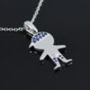 sapphire boy pendant