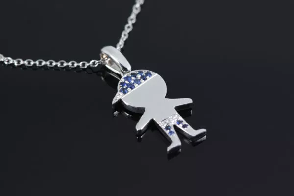 sapphire boy pendant
