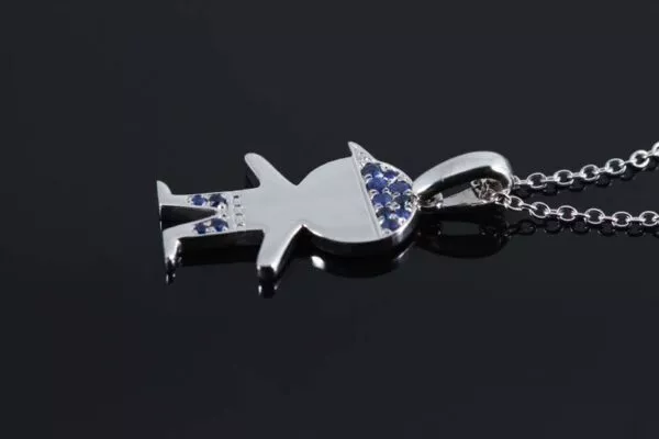 sapphire child pendant