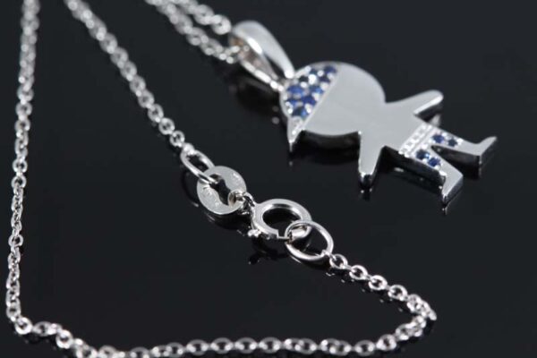 sapphire baby boy necklace