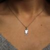 baby necklace on the neck