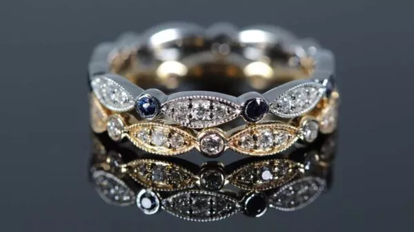 gold diamond bands