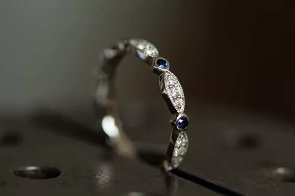 sapphire and diamond band