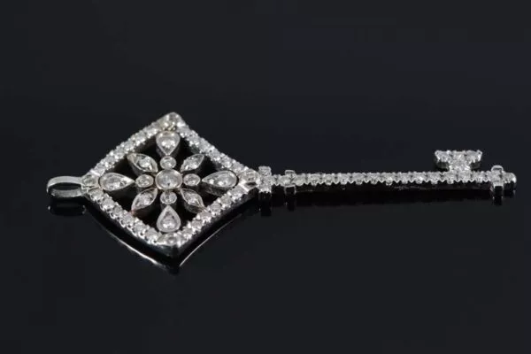 14K gold key pendant
