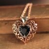 filigree heart pendant