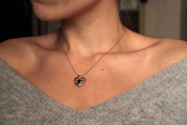 sapphire heart necklace