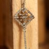 14K White Gold Diamond Key Necklace - Image 5