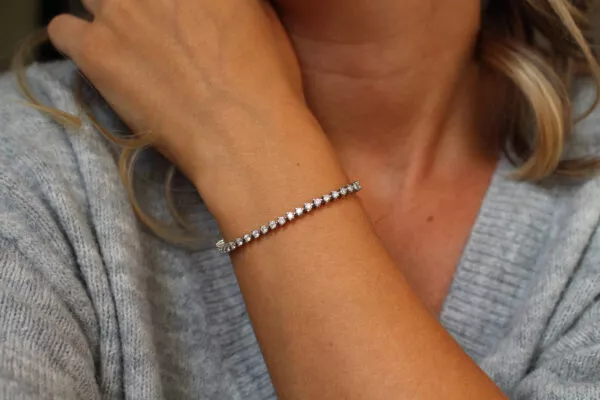 Diamond Tennis Bracelet 14K White Gold - Image 3