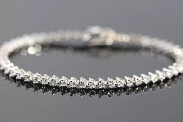 Diamond Tennis Bracelet 14K White Gold - Image 6