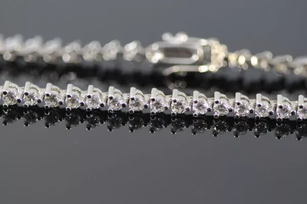 Diamond Tennis Bracelet 14K White Gold - Image 4