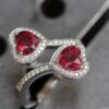 double heart ring
