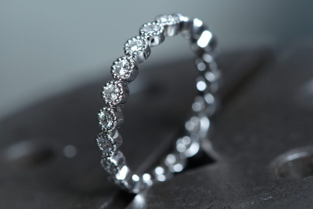 milgrain eternity ring