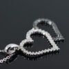 Double Heart 14K Gold Diamond Necklace - Image 8