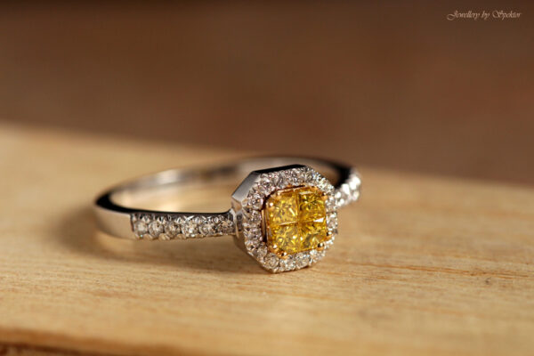 yellow diamond invisible ring