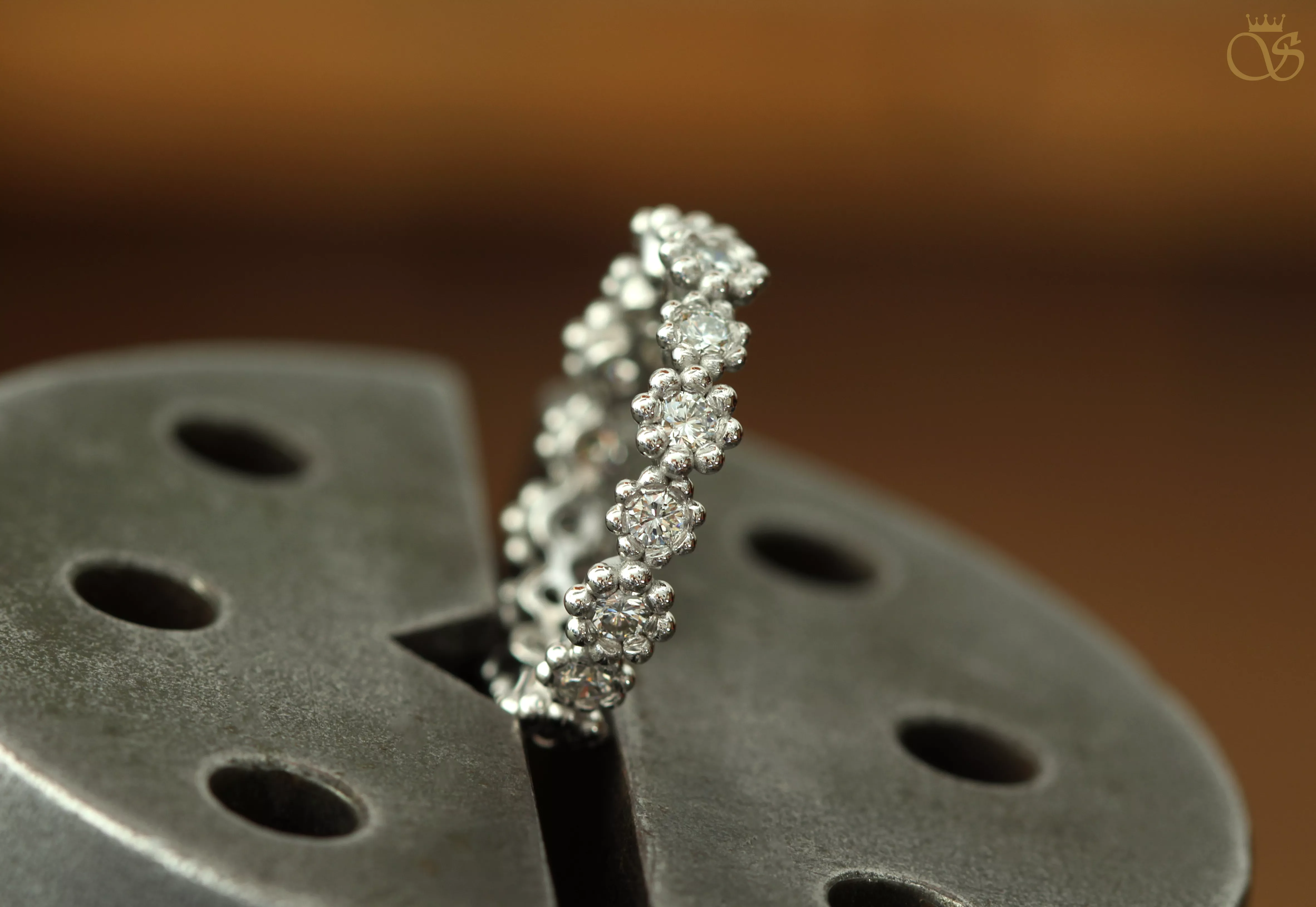 custom made gold and diamond band