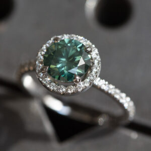 grey blue diamond ring