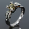 flower heart ring
