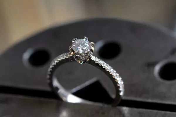 White Gold Diamond Engagement Ring - Image 2