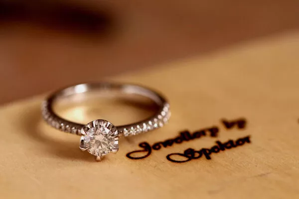 White Gold Diamond Engagement Ring - Image 4