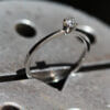 Tiny diamond engagement ring 18K white gold - Image 5