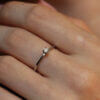 Tiny diamond engagement ring 18K white gold - Image 4